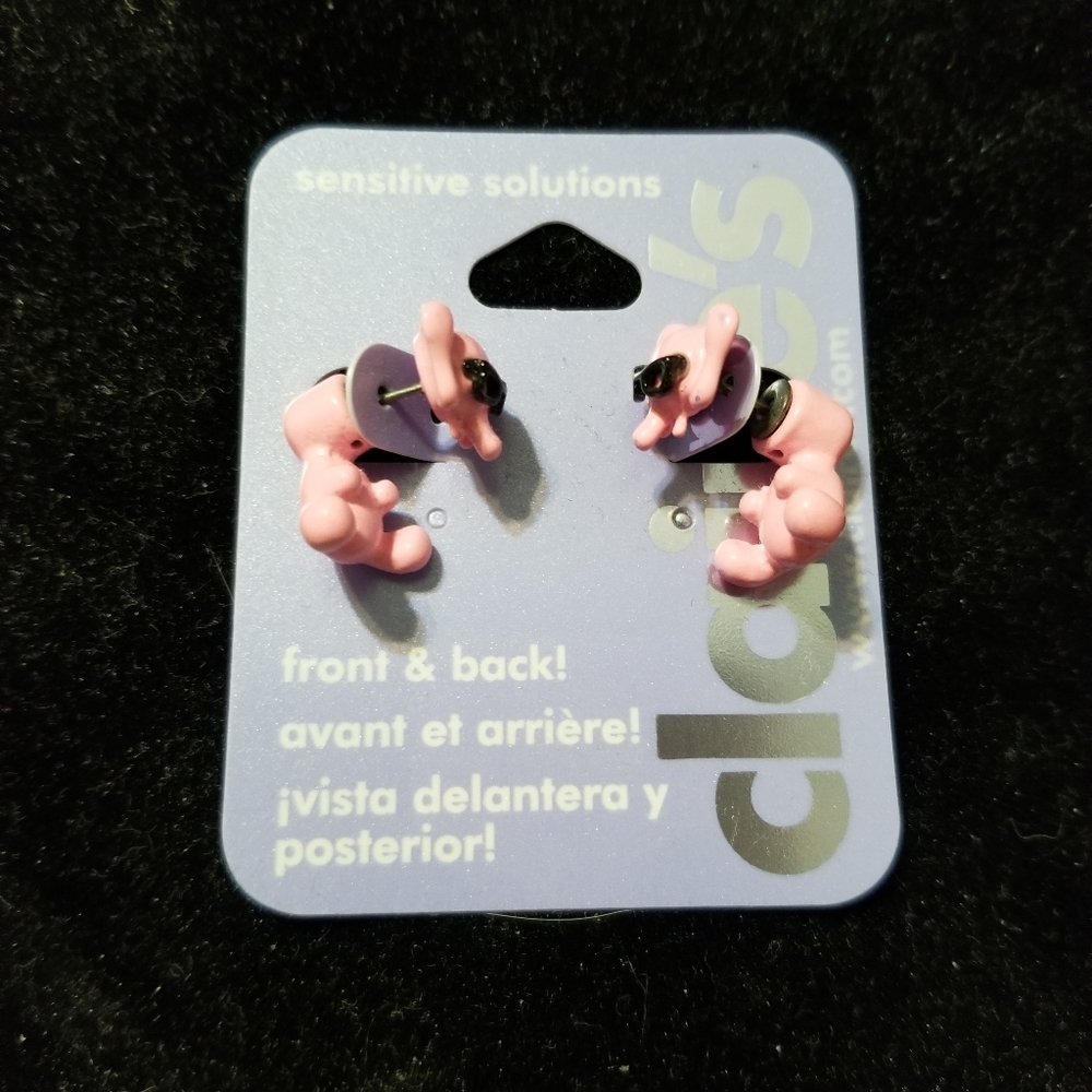 SALE! Claire's elephant with glasses earrings